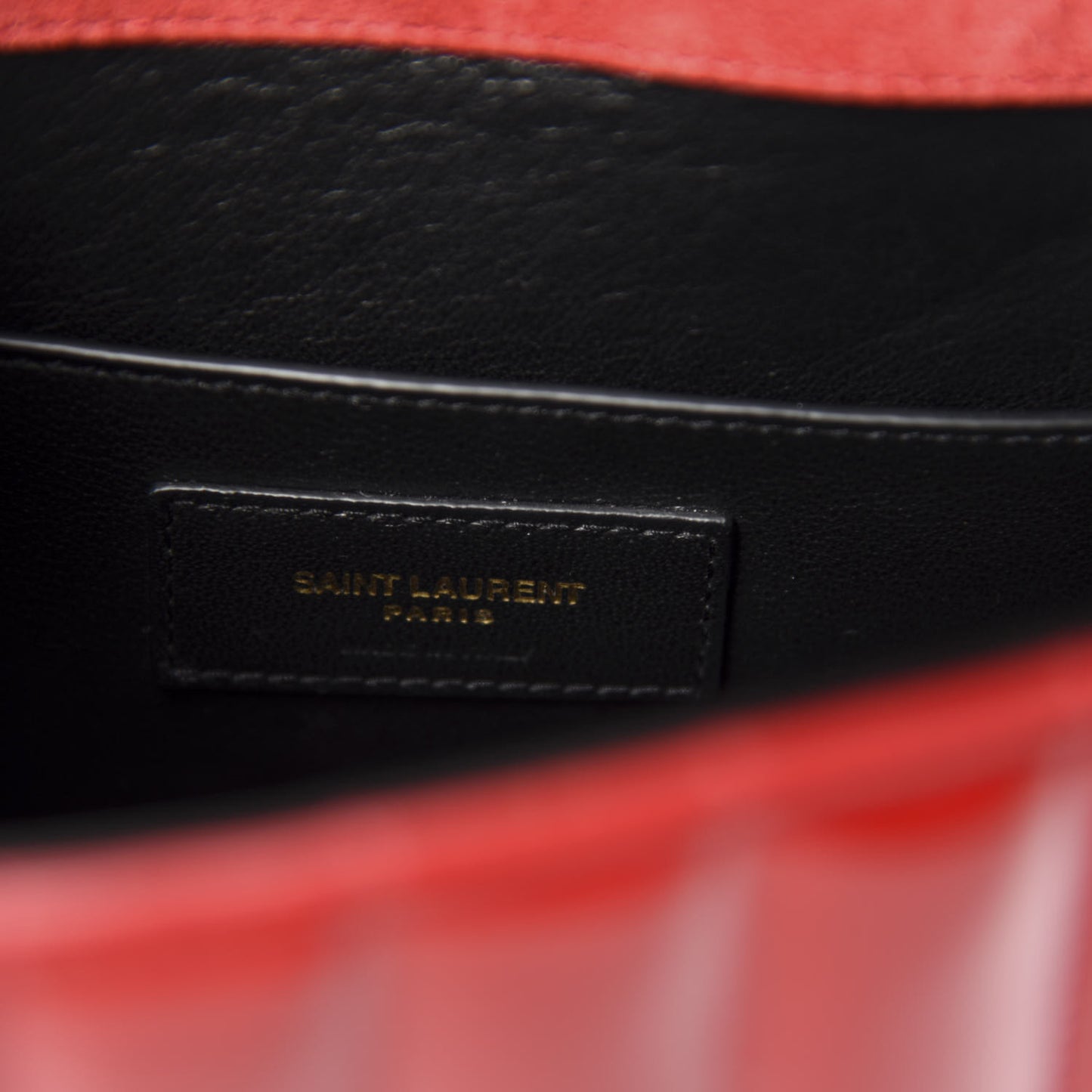 Patent Calfskin Matelasse Monogram Medium Vicky Chain Bag Rouge Eros