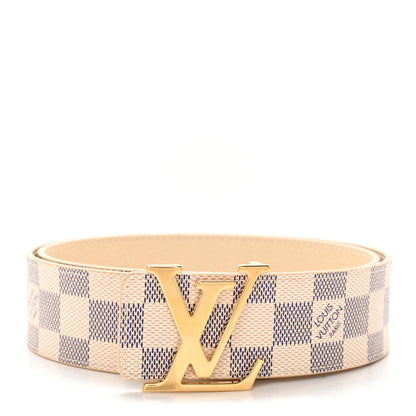 Louis Vuitton Damier Azur LV Initiales Belt 80 32 1 of 7