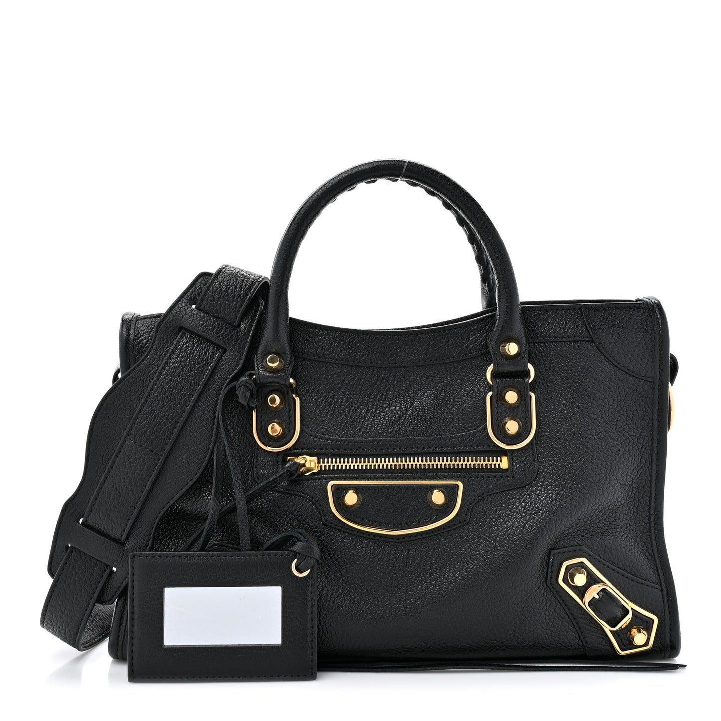 Chevre Gold Metallic Edge Hardware S City Black