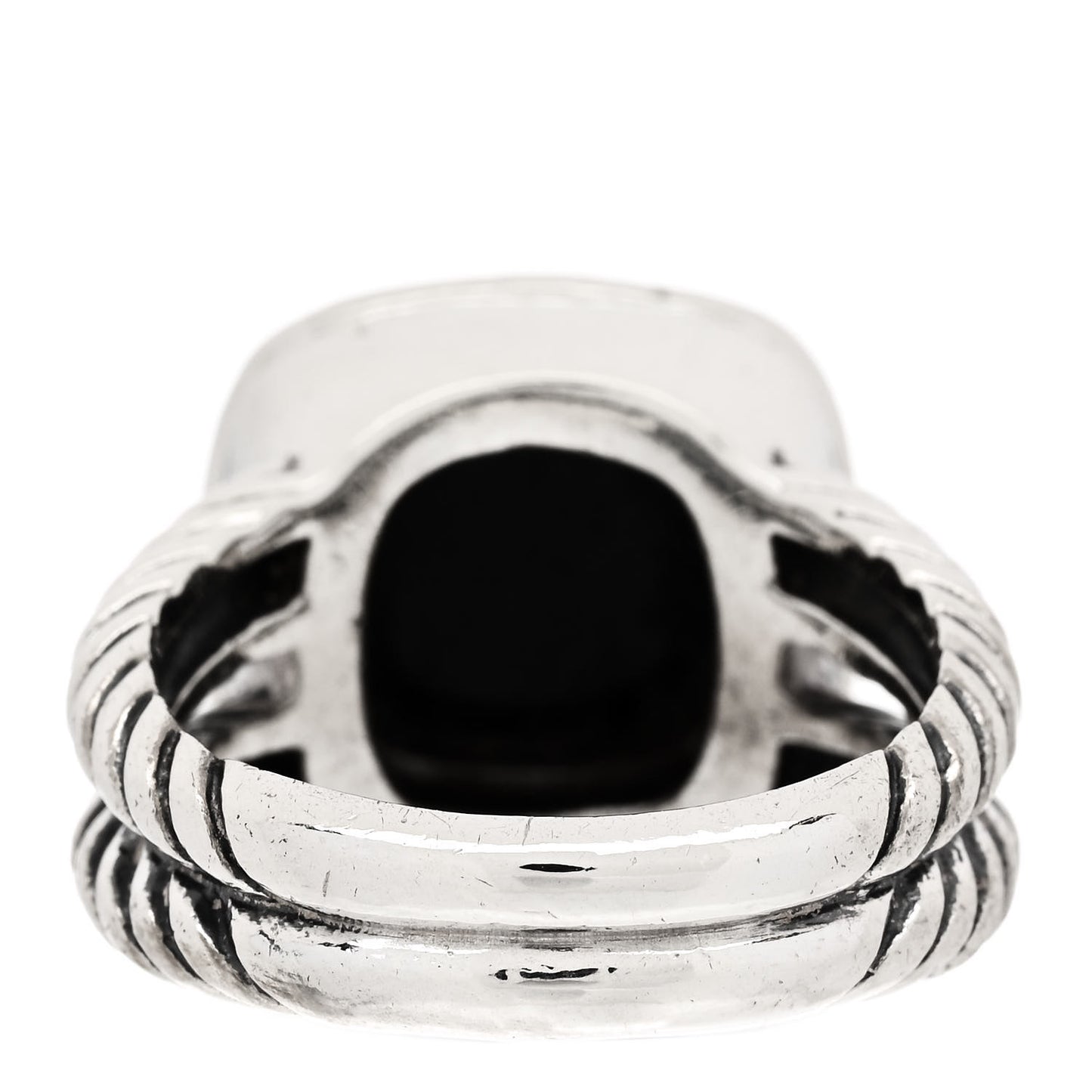 Sterling Silver Diamond Black Onyx 11mm Albion Ring 54 7