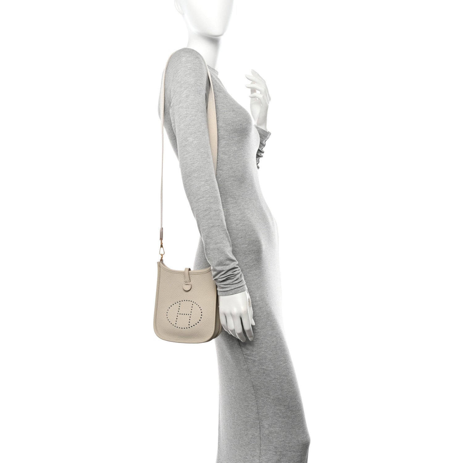 Hermes Taurillon Clemence Amazone Evelyne TPM Beton 2 of 12