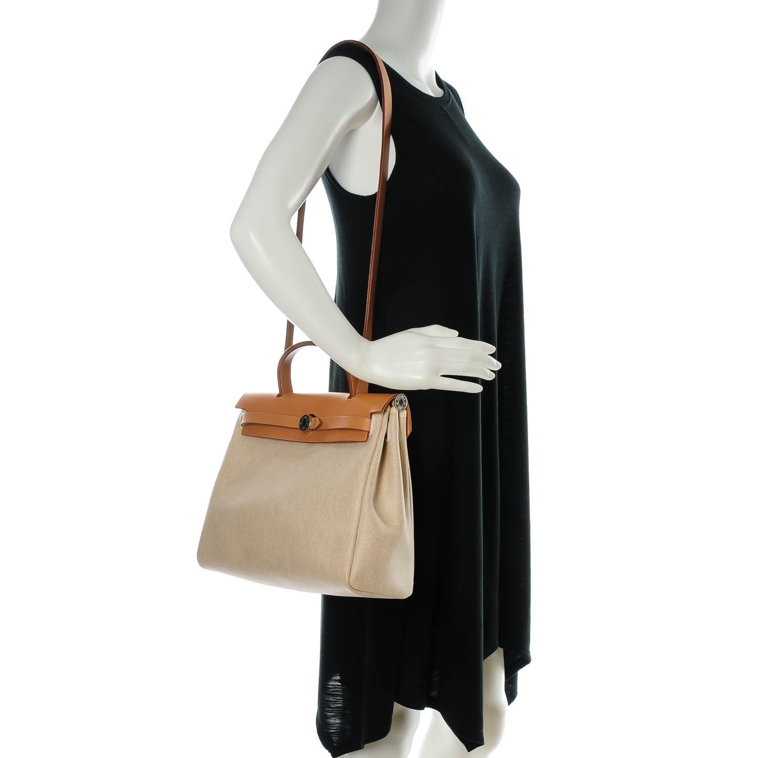 Hermes Toile Vache Hunter Herbag 30 PM Natural 4 of 8