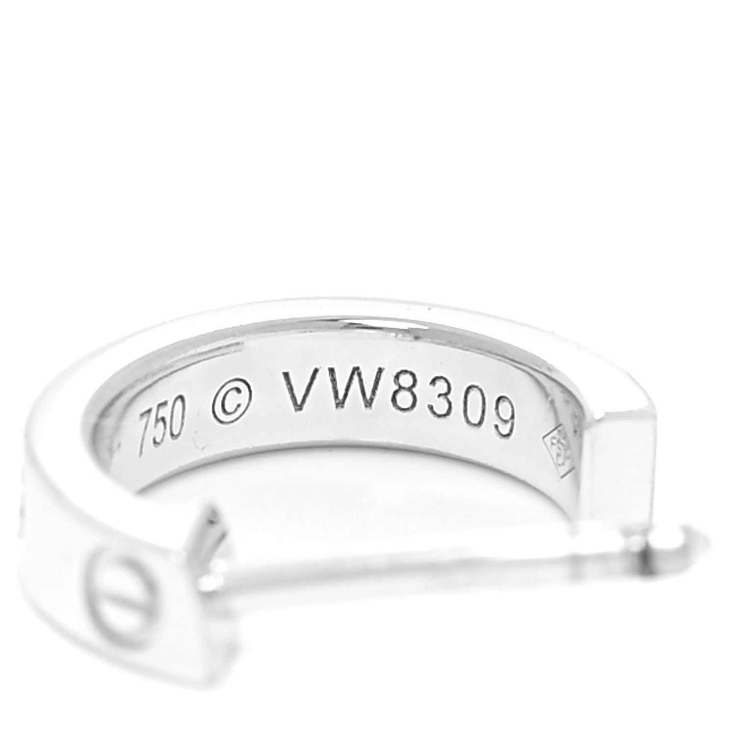 Cartier 18K White Gold Small LOVE Hoop Earrings 6 of 7