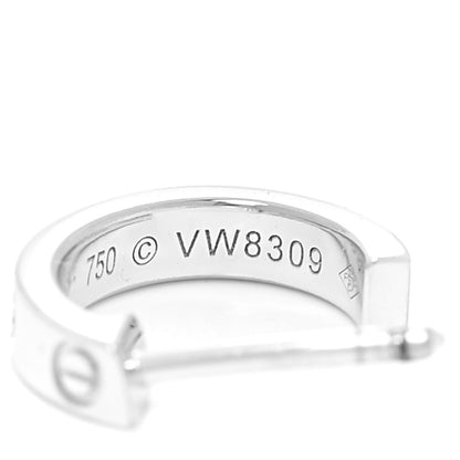 Cartier 18K White Gold Small LOVE Hoop Earrings 6 of 7