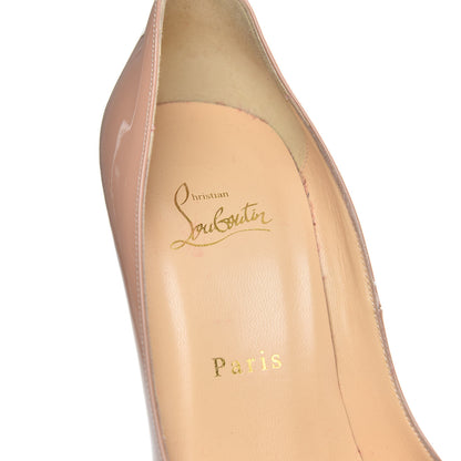 Christian Louboutin Patent Lady Peep 150 Pumps 40.5 Nude 6 of 9
