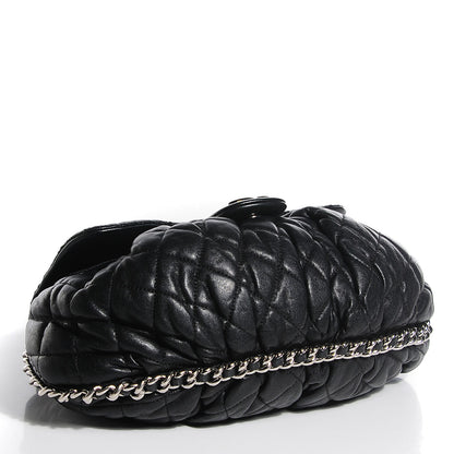 Chanel Washed Lambskin Quilted Medium Chain Around Messenger Black 4 of 7