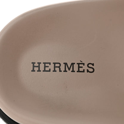 Hermes Calfskin Womens Chypre Sandals 37 Beige Mastic 8 of 9