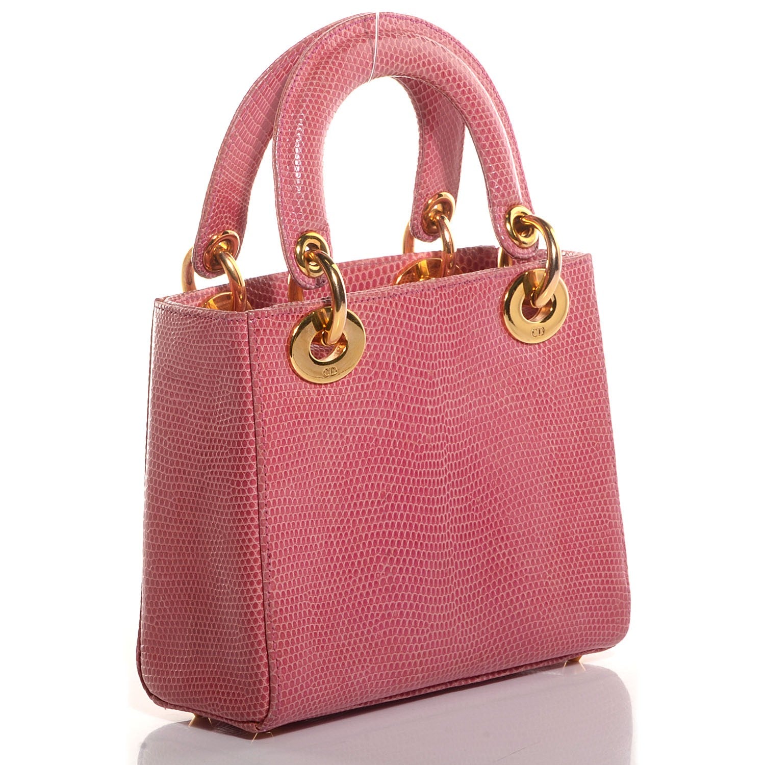 Christian Dior Lizard Mini Lady Dior Pink 2 of 12