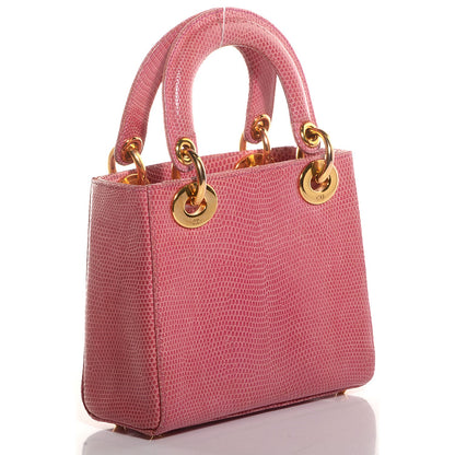 Christian Dior Lizard Mini Lady Dior Pink 2 of 12