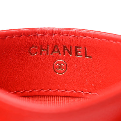 Chanel Caviar Quilted Card Holder Red 8 of 10