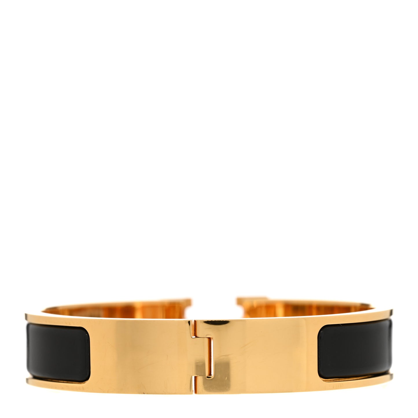 Enamel Narrow Clic Clac H Bracelet PM Black