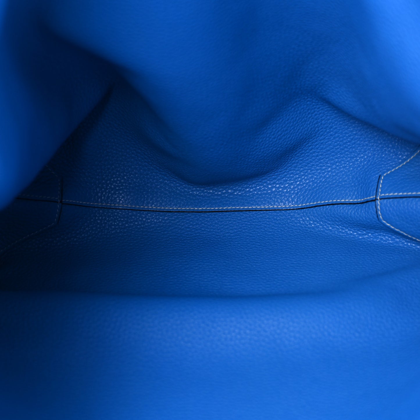Taurillon Clemence Double Sens 45 Reversible Tote Bleu Zanzibar Ultraviolet