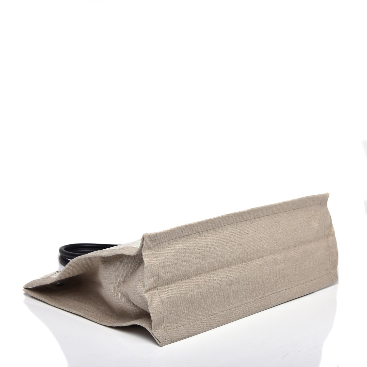 Linen Calfskin Rive Gauche Tote Optic White