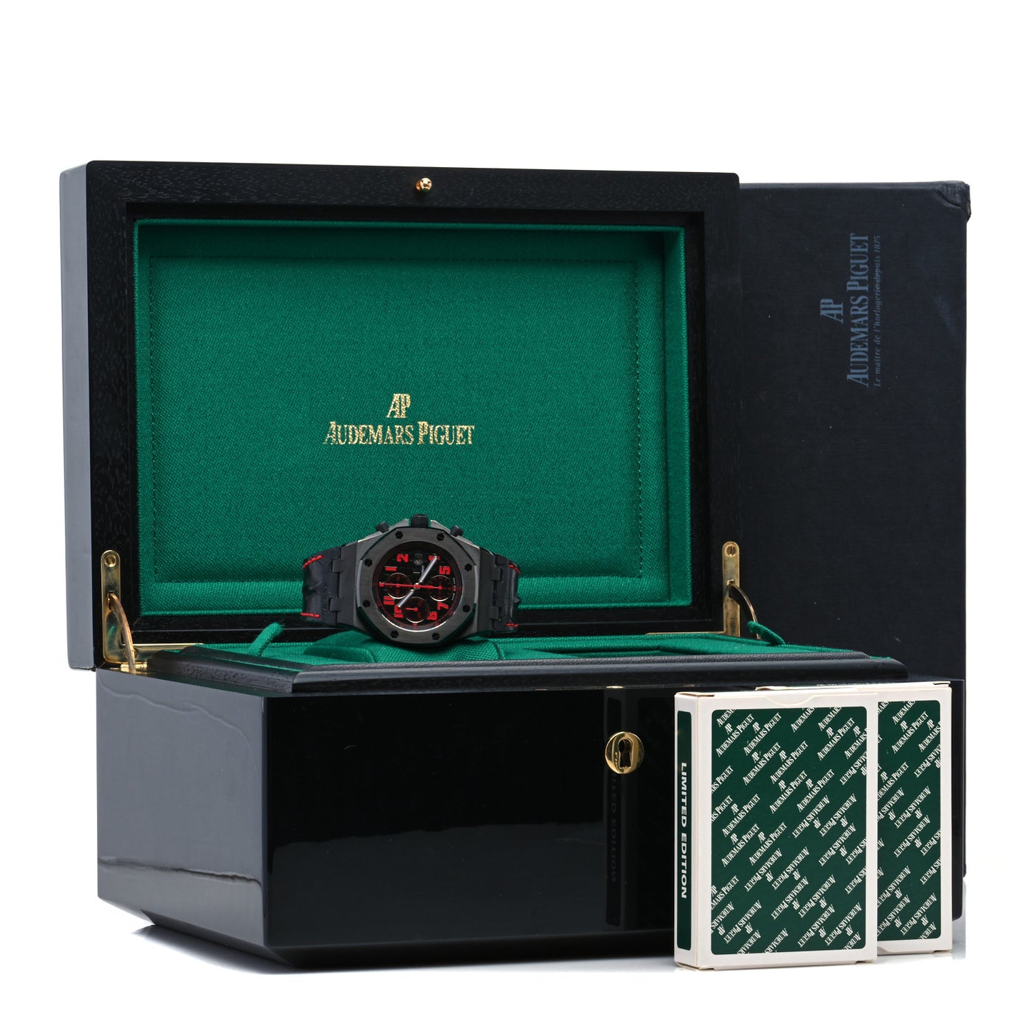 PVD Stainless Steel Calfskin 42mm Royal Oak Offshore Las Vegas Strip Automatic Watch Black 26186SN.OO.D101CR.01