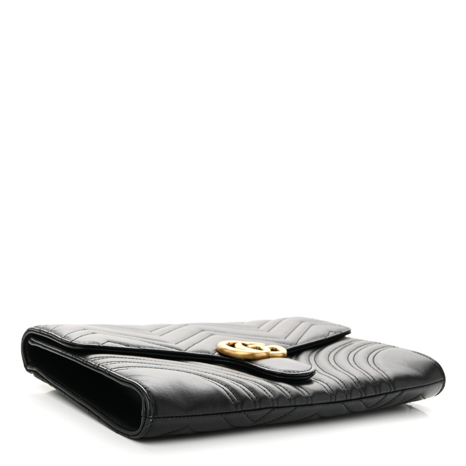 Gucci Calfskin Matelasse GG Marmont Clutch Black 4 of 11