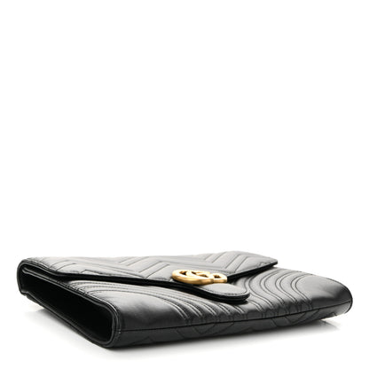 Gucci Calfskin Matelasse GG Marmont Clutch Black 4 of 11