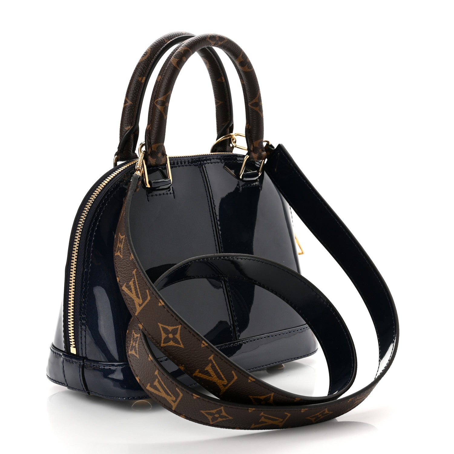 Louis Vuitton Patent Monogram Alma BB Marine 3 of 9
