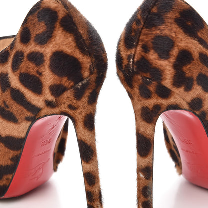 Christian Louboutin Pony Hair Luxor Dahlia 120 Ankle Boots 35.5 Leopard 21 of 22
