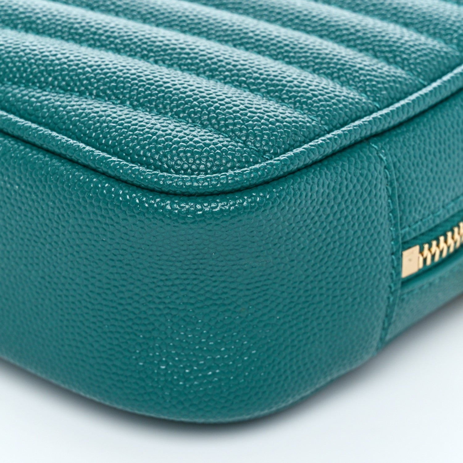 Saint Laurent Grain De Poudre Matelasse Monogram Mini Lou Camera Bag Brilliant Grass 10 of 10