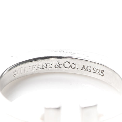 Tiffany Sterling Silver T Square Ring 53 6.5 4 of 5