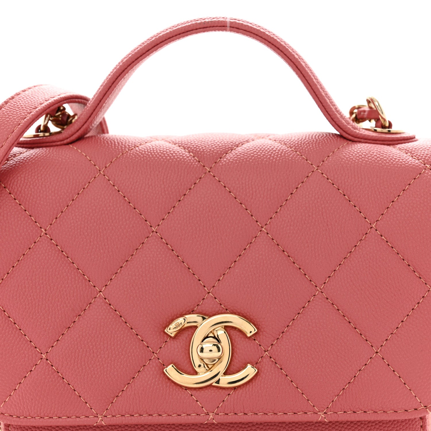 Chanel Caviar Quilted Small Business Affinity Flap Dark Pink 9 of 11