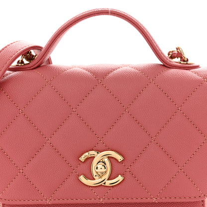 Chanel Caviar Quilted Small Business Affinity Flap Dark Pink 9 of 11