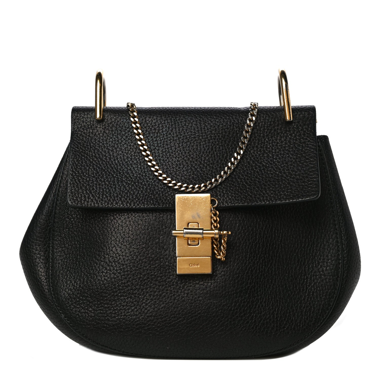 Chloe Grained Lambskin Drew Shoulder Bag Black 1 of 16