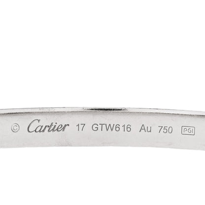 Cartier 18K White Gold LOVE Bracelet 17 3 of 9