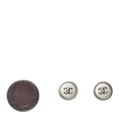 Chanel Pearl Coco Round Earrings Gold Pearly White 2 of 4