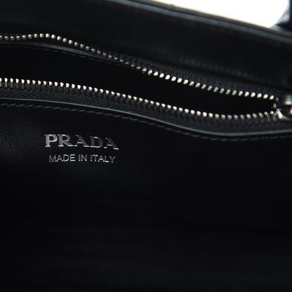 Prada Soft Calfskin Impunture Diagramme Tote Black 6 of 12