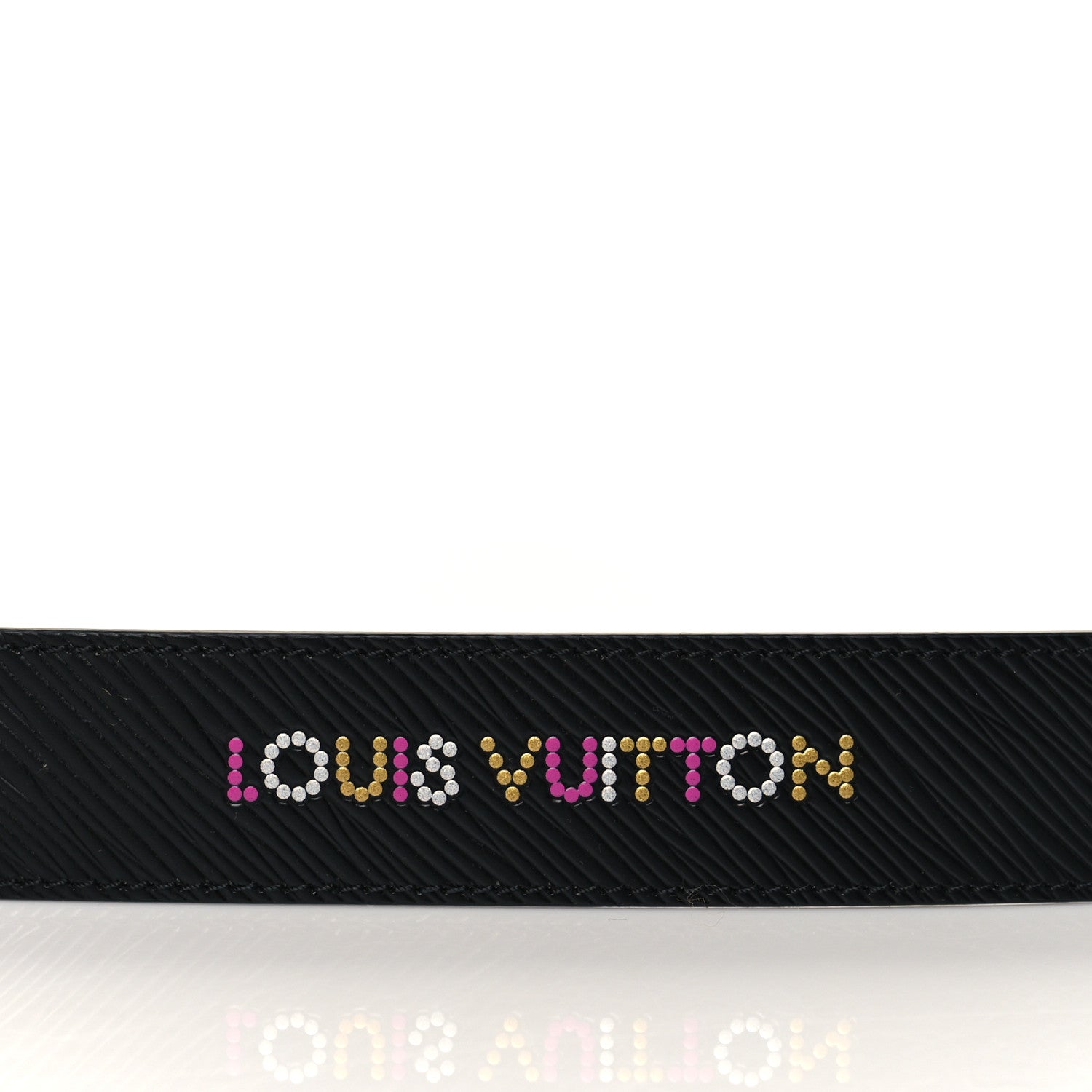 Louis Vuitton Epi Bead Embroidery Print Bandouliere Shoulder Strap Black 6 of 7
