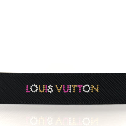 Louis Vuitton Epi Bead Embroidery Print Bandouliere Shoulder Strap Black 6 of 7