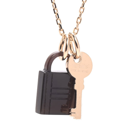 Hermes Permabrass Buffalo Horn Amulette Padlock PM Pendant Necklace 5 of 5