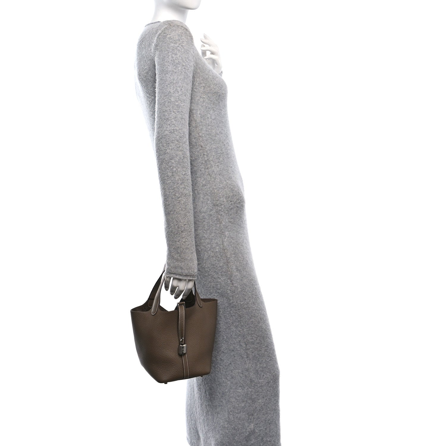 Hermes Taurillon Clemence Picotin Lock 18 PM Etoupe 5 of 25