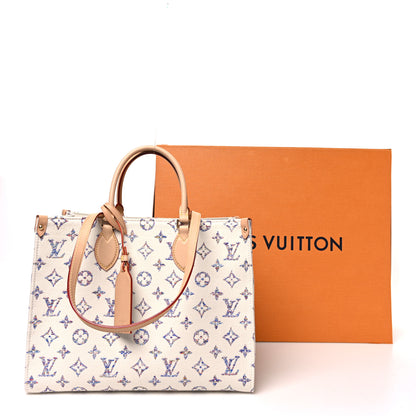 Louis Vuitton Monogram Jacquard Nautical Onthego MM Multicolor Beige 9 of 9