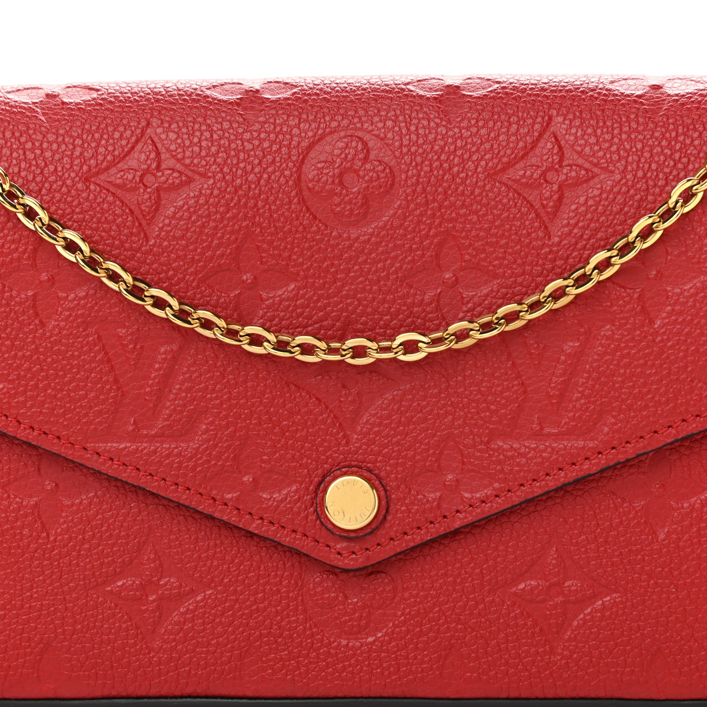 Empreinte Pochette Felicie Chain Wallet Scarlet