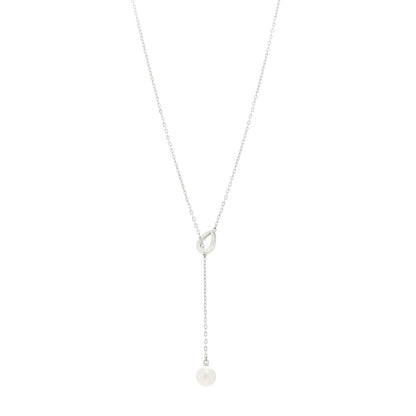 Mikimoto Silver Akoya Cultured Pearl 9mm Lariat Necklace 1 of 7