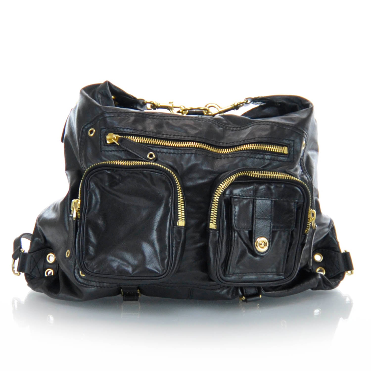 Gucci Leather Large Darwin Convertible Backpack Black 1 of 10