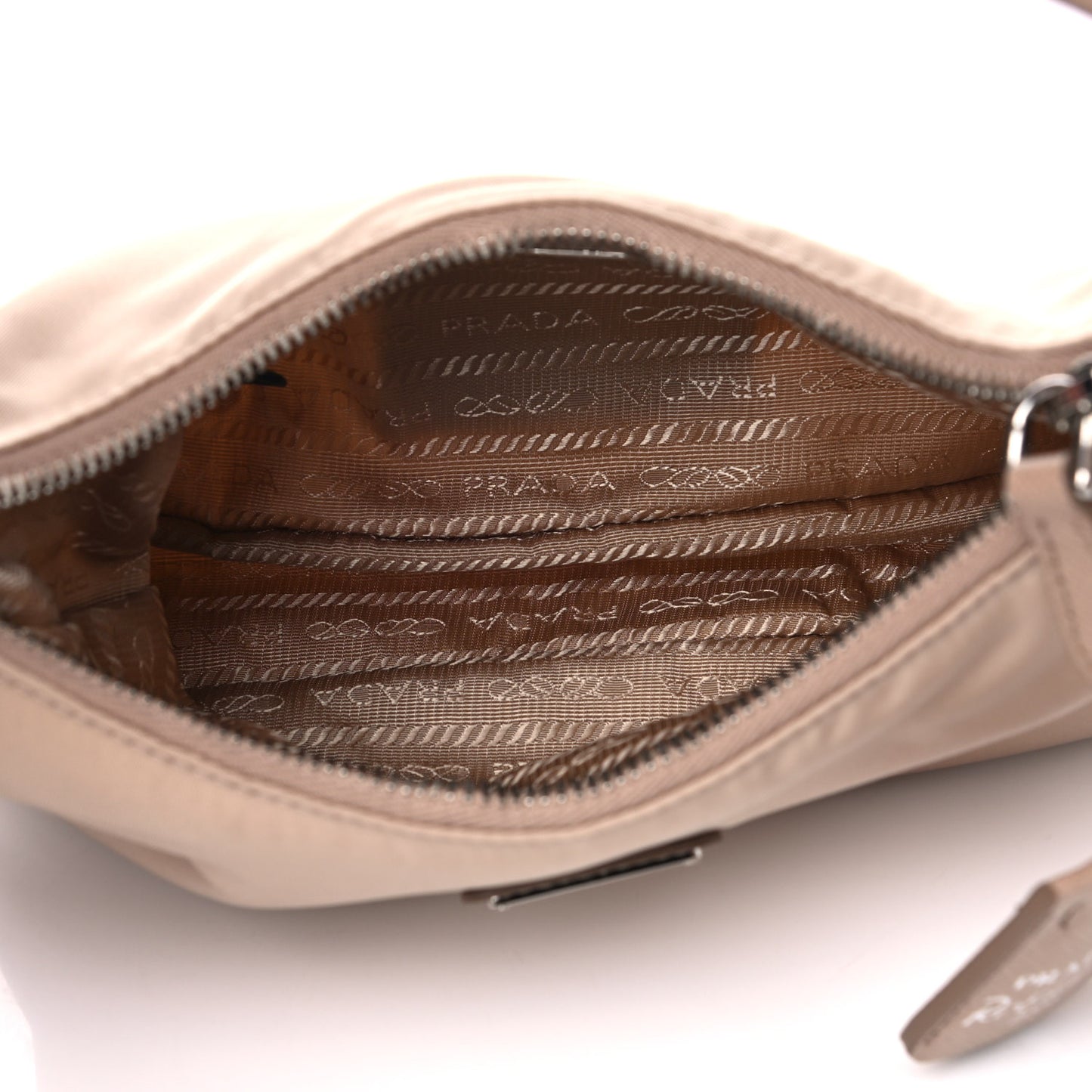 Re-Nylon Saffiano Mini Re-Edition 2005 Bag Cammeo