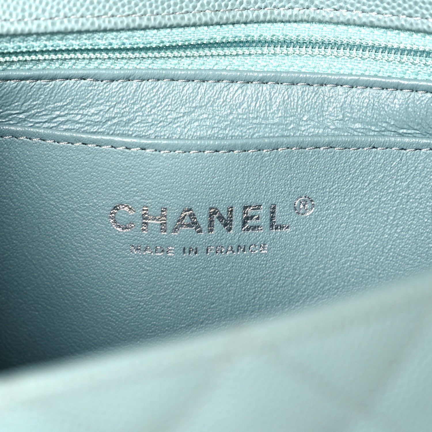 Chanel Caviar Quilted Mini Rectangular Flap Blue 6 of 10