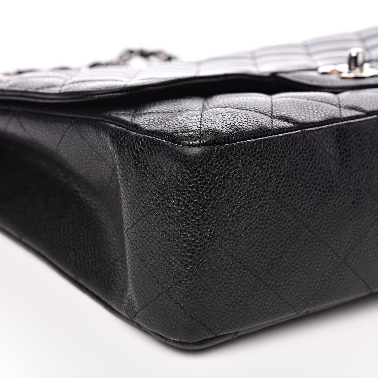 Chanel Caviar Quilted Jumbo Single Flap Black 8 of 15