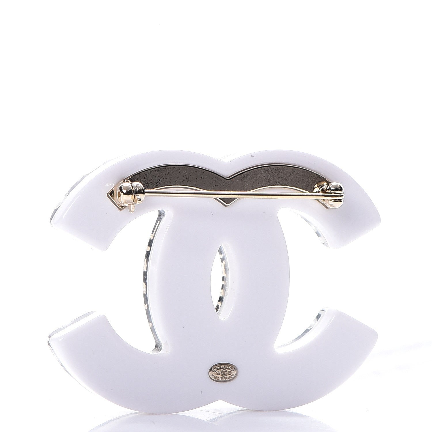 Chanel Resin Pearl CC Coco Brooch Black 3 of 5
