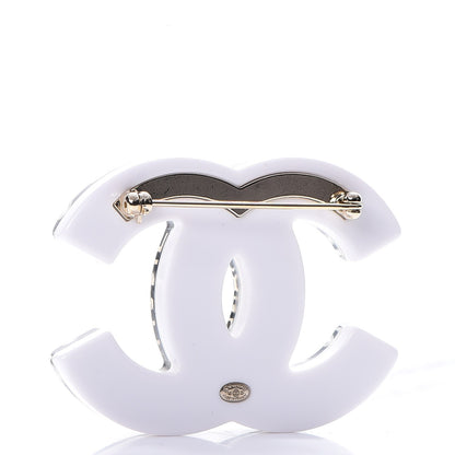Chanel Resin Pearl CC Coco Brooch Black 3 of 5