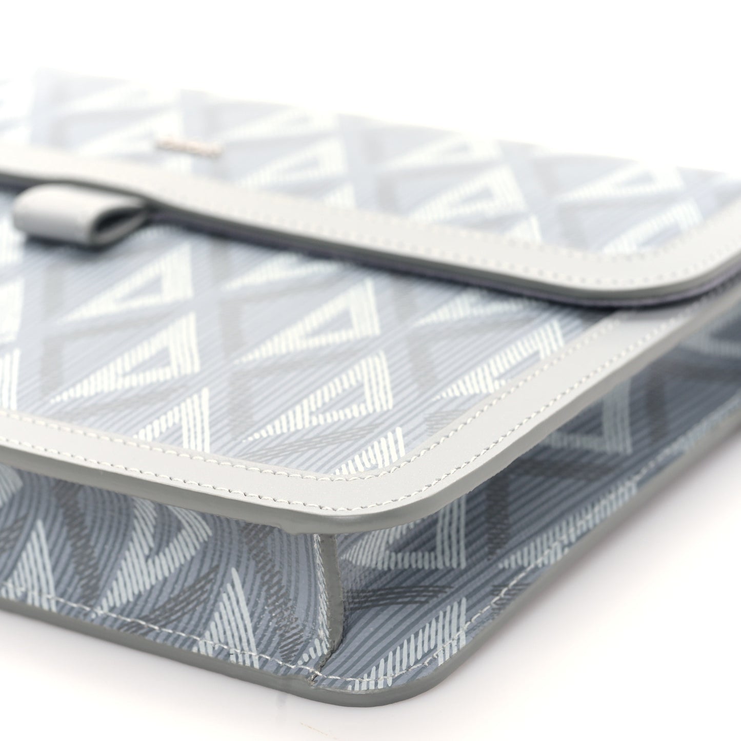 Coated Canvas CD Diamond Hit The Road A5 Pouch With Flap Gray