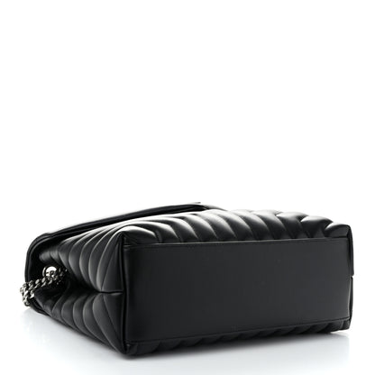 Saint Laurent Calfskin Y Quilted Monogram Medium Loulou Chain Satchel Black 4 of 11