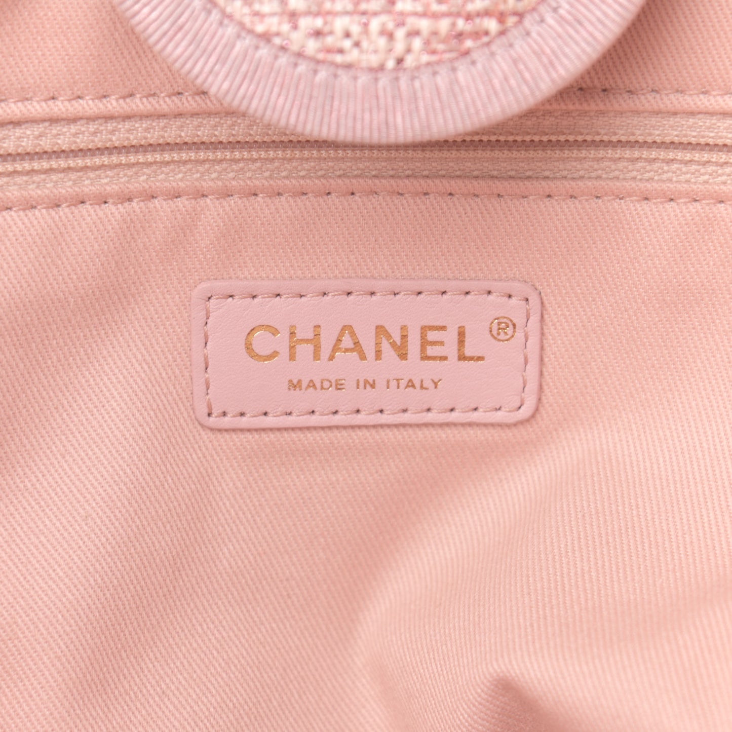 Straw Lurex Medium Deauville Tote Pink