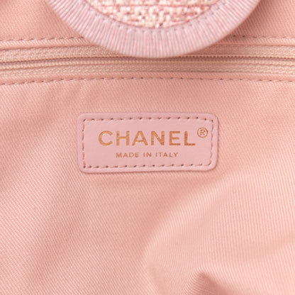 Chanel Straw Lurex Medium Deauville Tote Pink 6 of 14