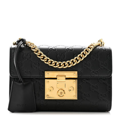 Gucci Guccissima Small Padlock Shoulder Bag Black 1 of 12