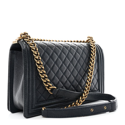 Chanel Caviar Quilted New Medium Boy Flap Navy 3 of 11