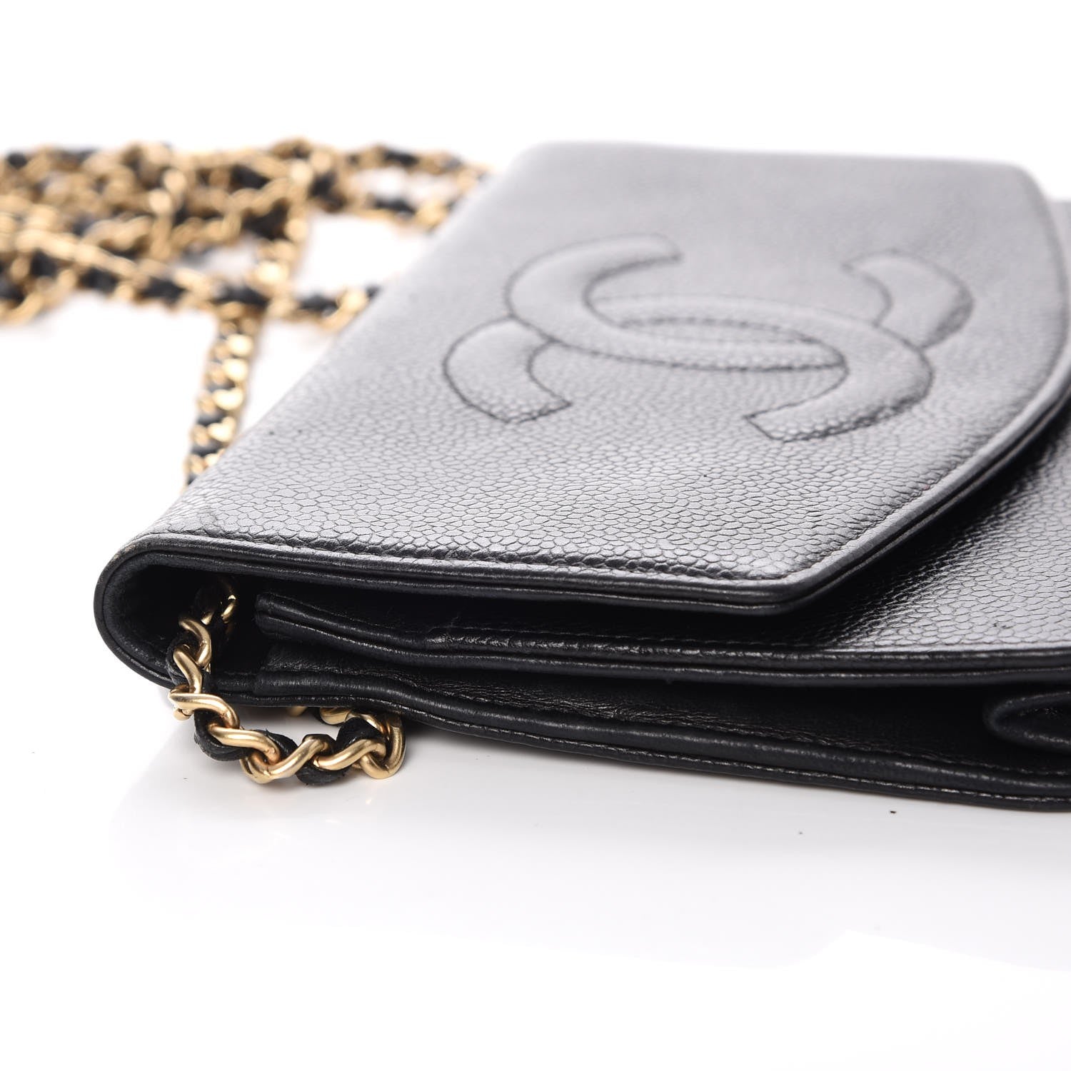 Chanel Caviar Timeless CC Wallet On Chain WOC Black 17 of 17